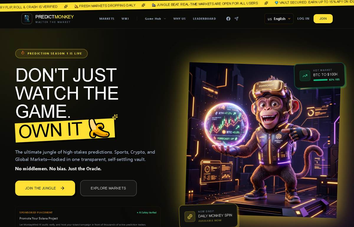 PredictMonkey.online live dashboard